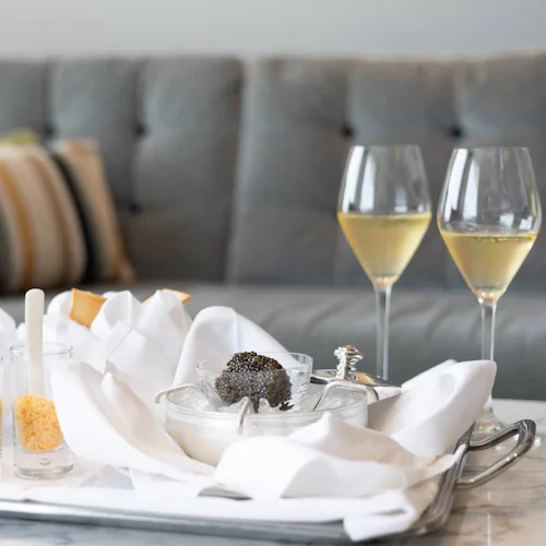Crystal Cruises - In Suite Dining Champagne Caviar