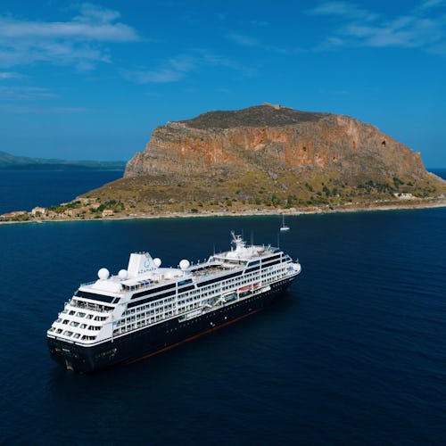 Azamara ship sailing in Greece