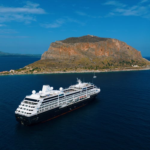 Azamara ship sailing in Greece