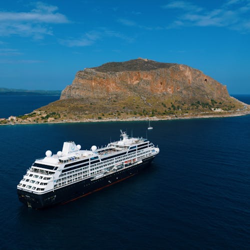 Azamara ship sailing in Greece