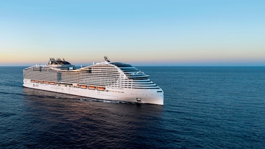 MSC Cruises ship at sea