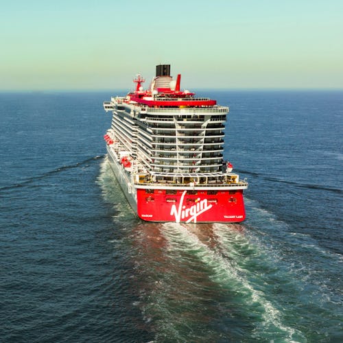 Virgin Voyages ship at sea