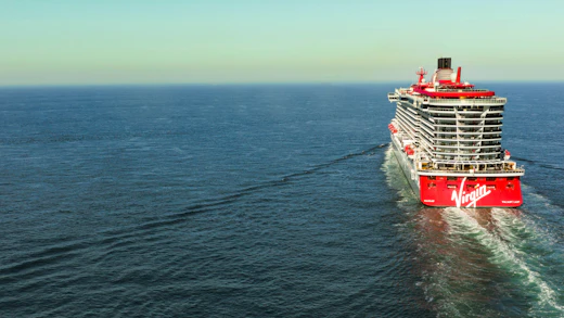 Virgin Voyages ship at sea