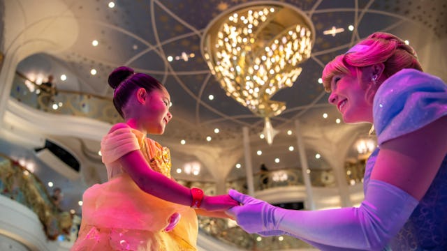 Cinderella with Guest onboard Disney Wish