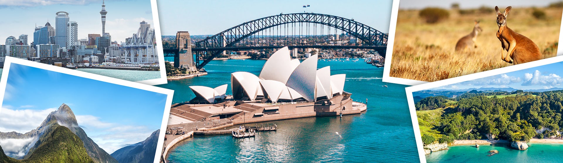 Collage of images from Australia and New Zealand