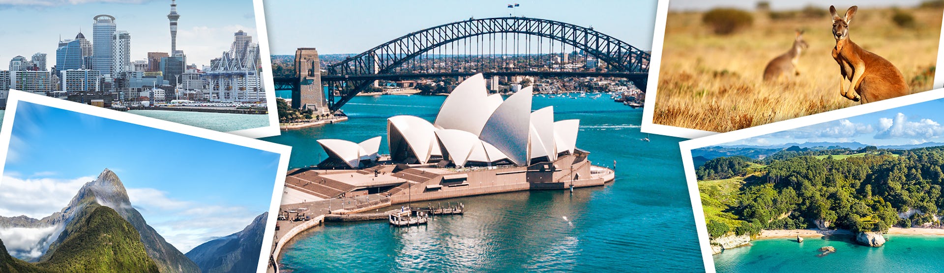 Collage of images from Australia and New Zealand