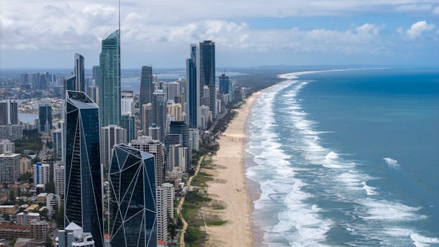 Aerial view of the Gold Coast, Australia