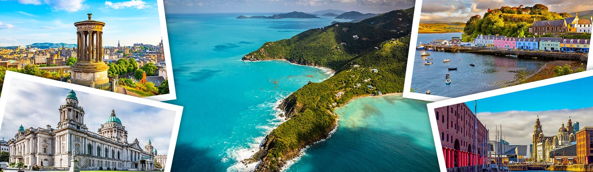 A collage of images from the British Isles