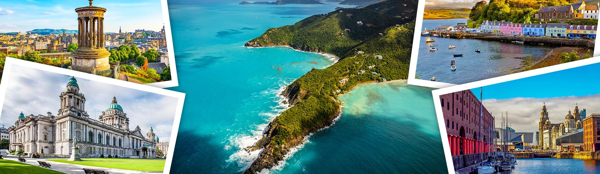 A collage of images from the British Isles