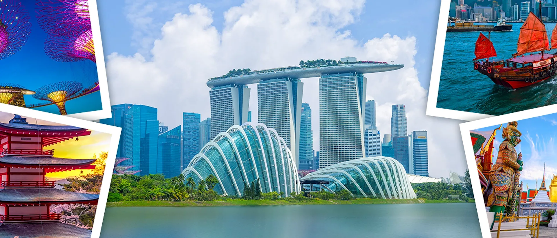 A collage of images from Asia and the Far East