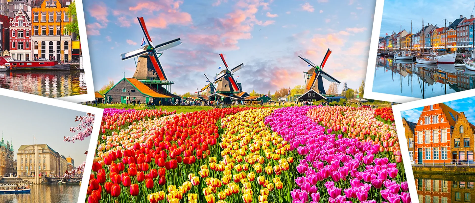 A collage of images from Northern Europe