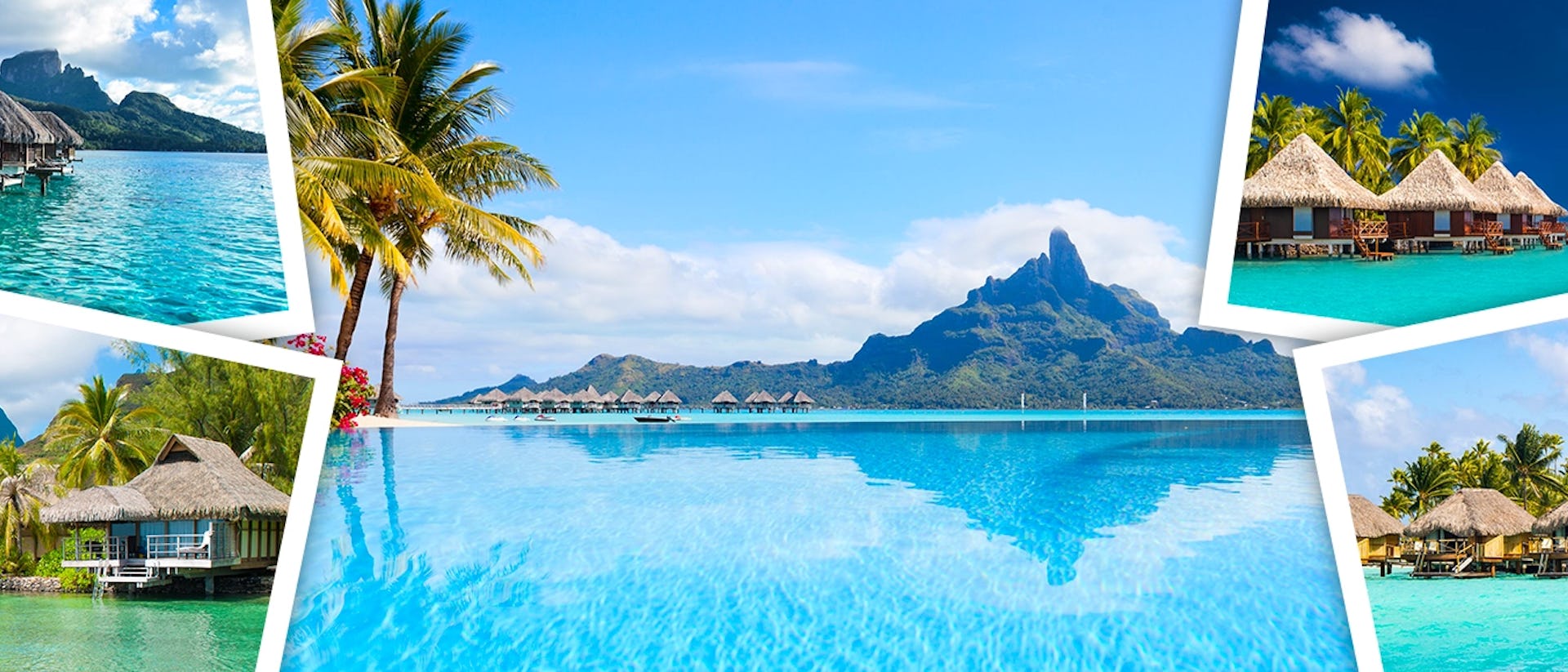 A collage of images from the South Pacific