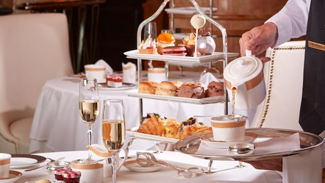 Champagne afternoon tea