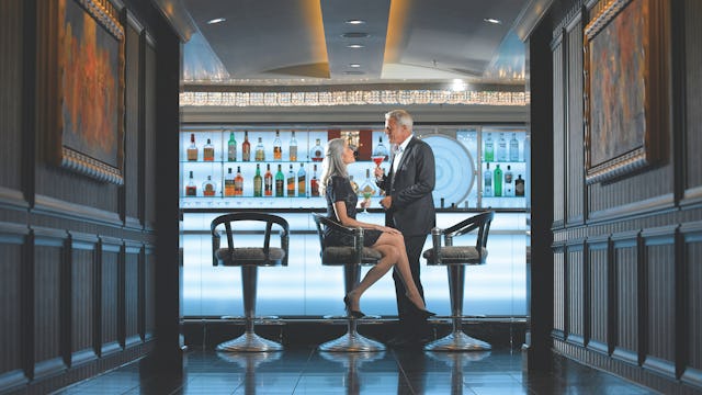 Couple enjoying drinks in the Casino Bar
