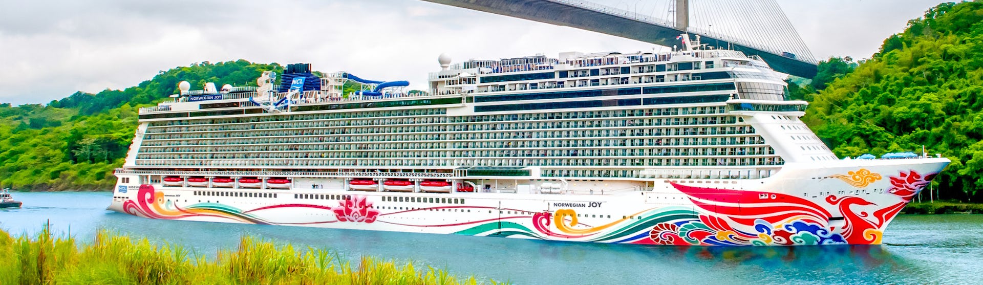 Norwegian Joy sailing the Panama Canal
