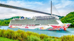 Norwegian Joy sailing the Panama Canal