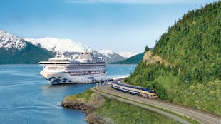 Sapphire Princess with Denali Train in Alaska