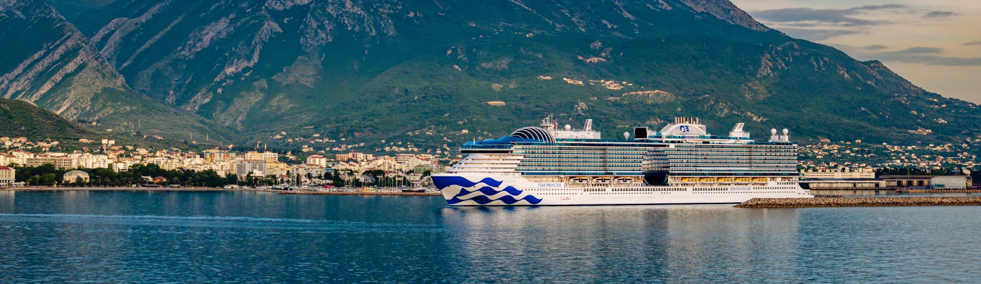Star Princess sailing by Montenegro