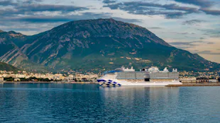 Star Princess sailing by Montenegro