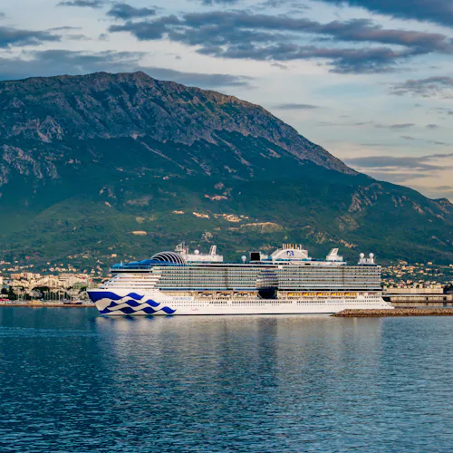 Star Princess sailing by Montenegro