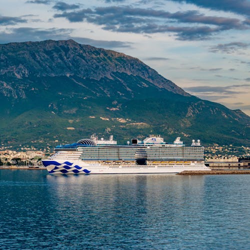 Star Princess sailing by Montenegro