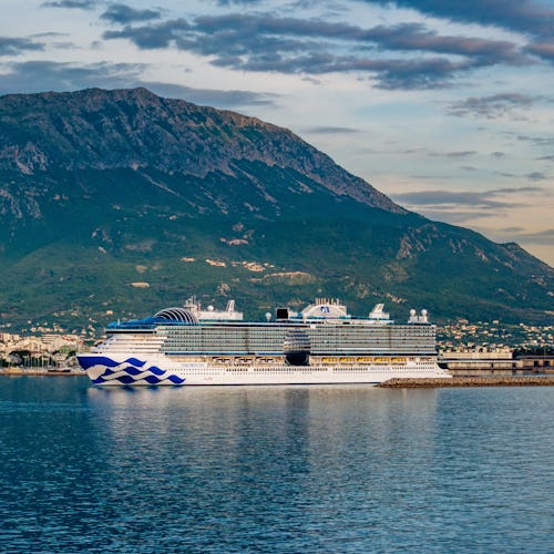 Star Princess sailing by Montenegro