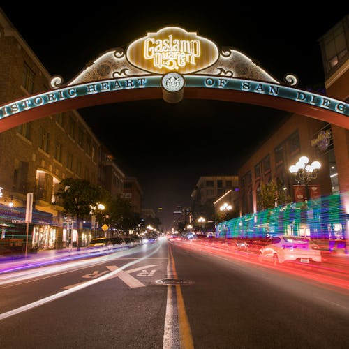 Gaslamp Quarter, the historic city center in San Diego, California
