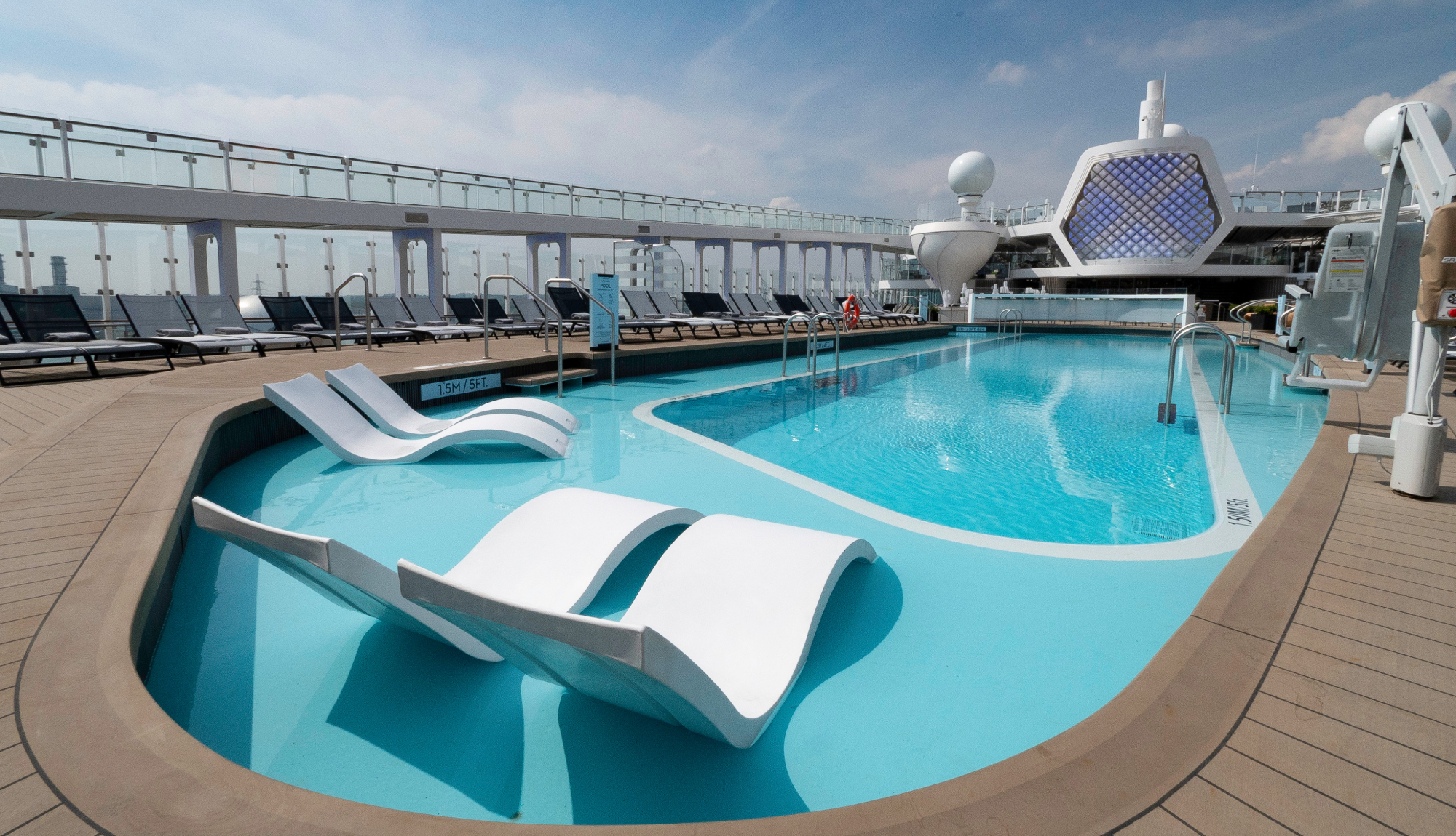 Pool deck onboard Celebrity Beyond