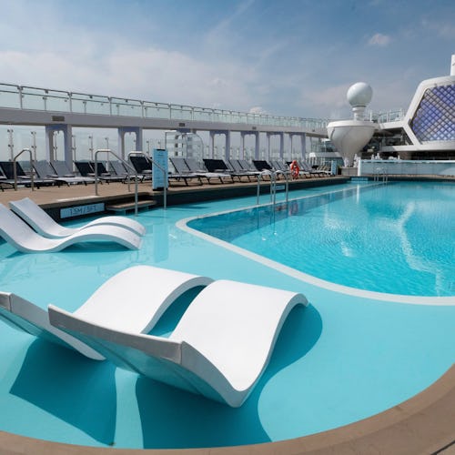 Pool deck onboard Celebrity Beyond