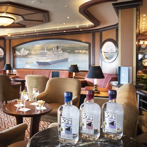 A lounge onboard Cunard's Queen Elizabeth