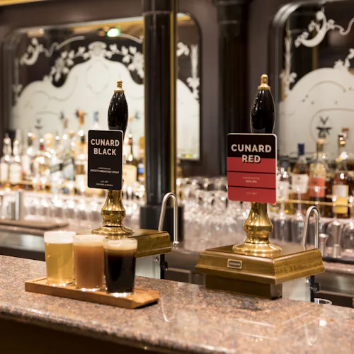 Cunard's Golden Lion pub which serves its own craft beer by Dark Revolution