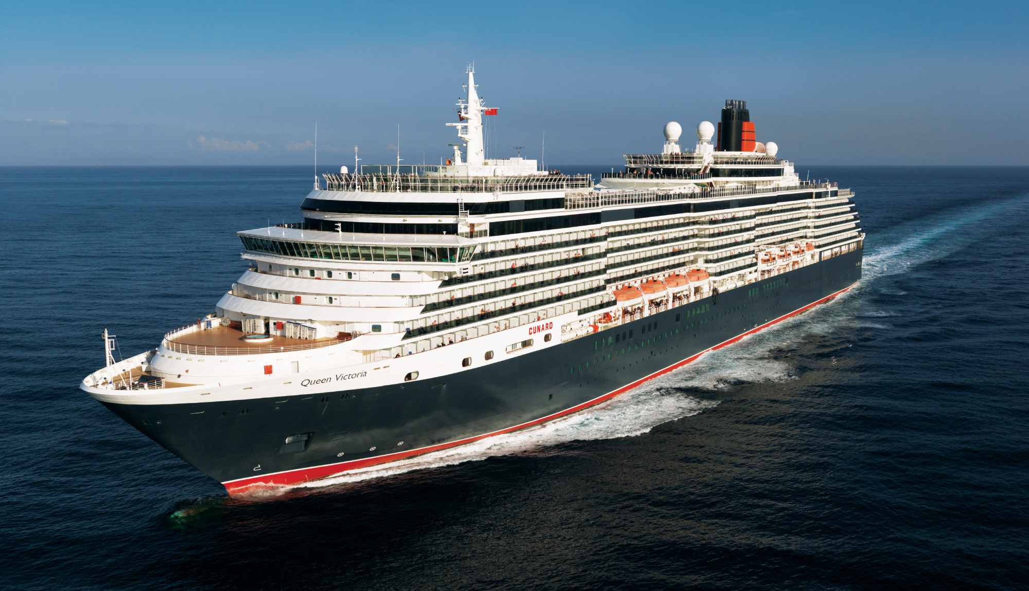 Cunard's Queen Victoria cruising in the Mediterranean