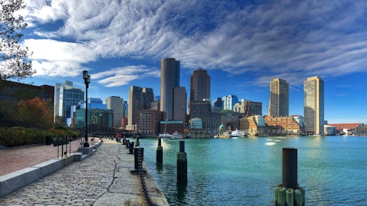 View of the Boston skyline from the waterfront
