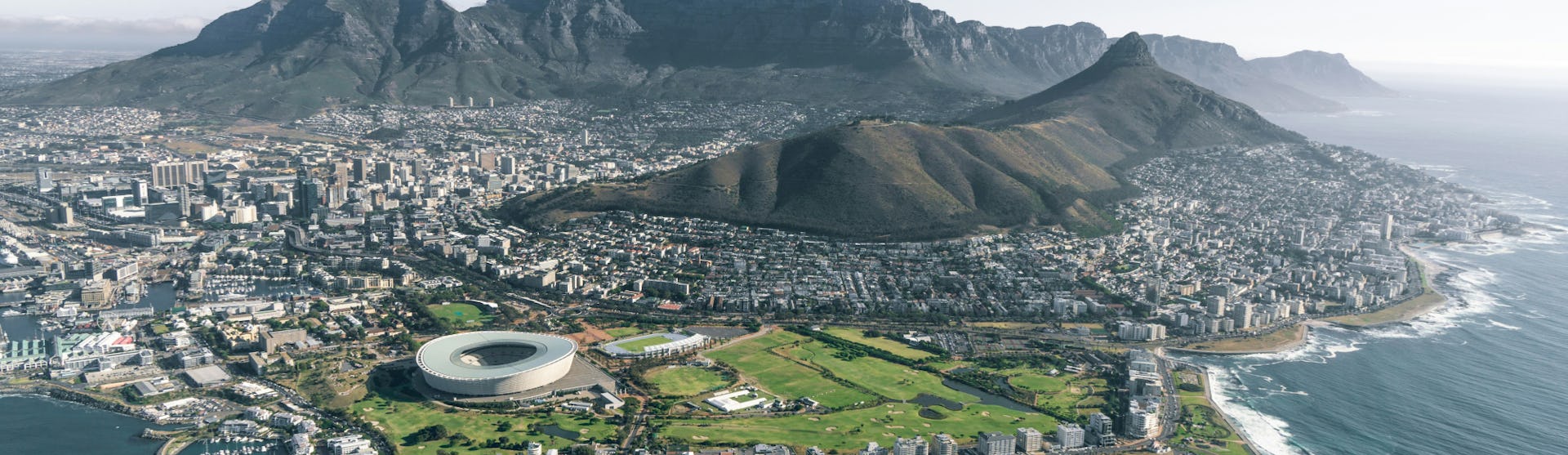 Aerial views of Cape Town, South Africa