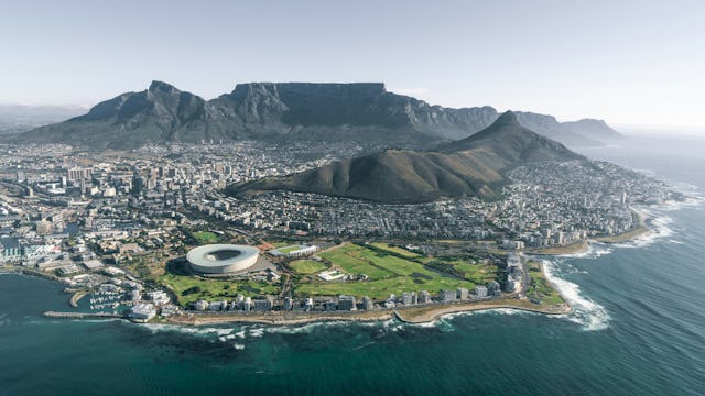 Aerial views of Cape Town, South Africa