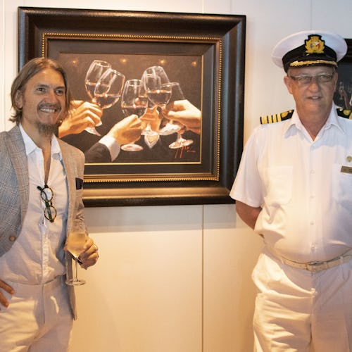 Art gallery onboard P&O Cruises