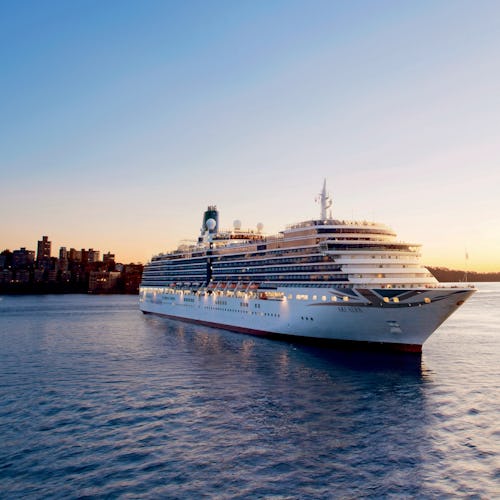 P&O Cruises Arcadia sailing past Sydney Opera House in Australia
