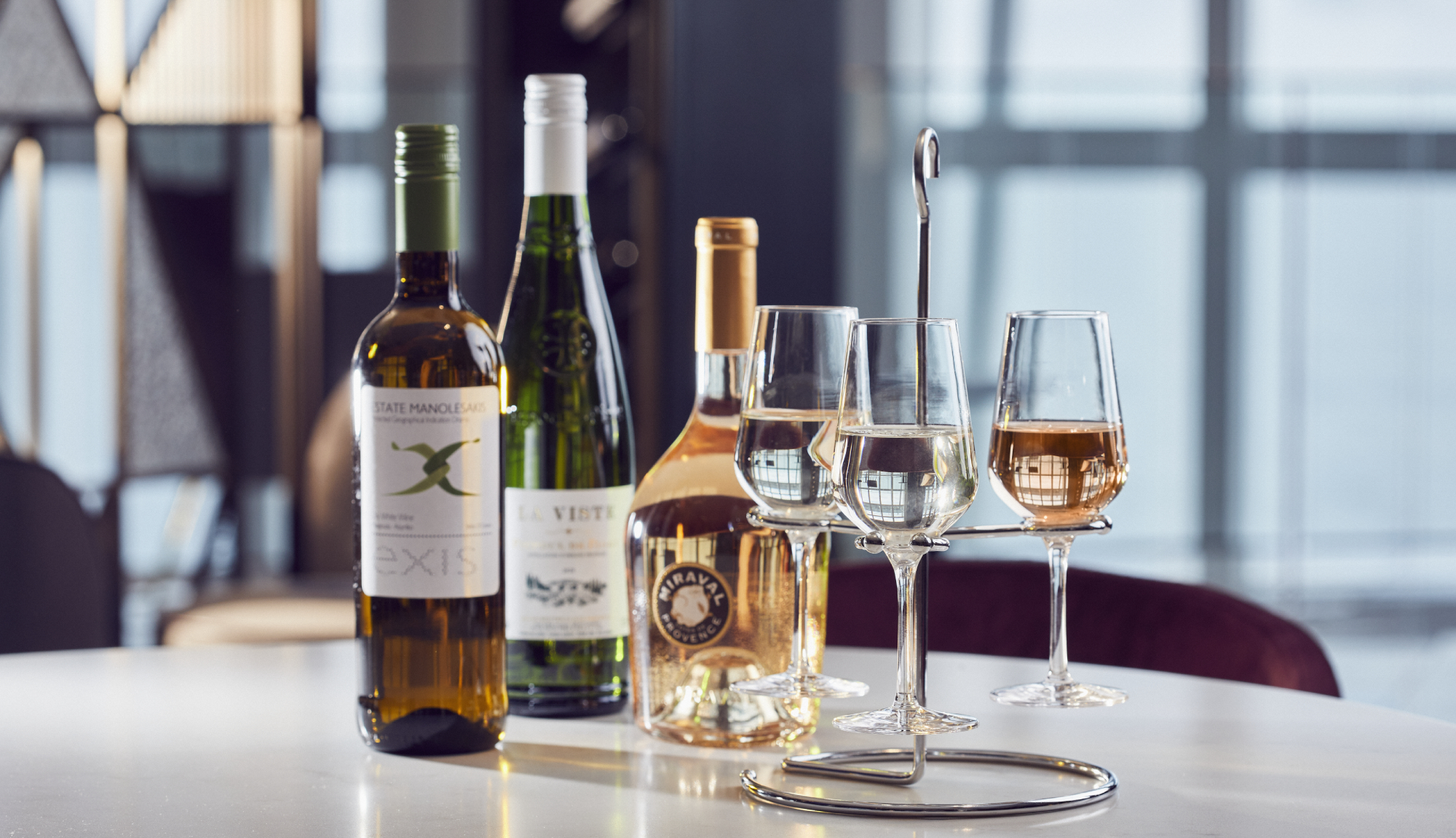 Wine served at the Glass House onboard P&O Cruises