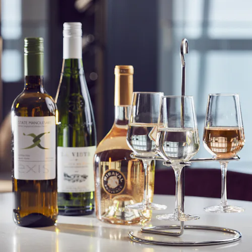 Wine served at the Glass House onboard P&O Cruises