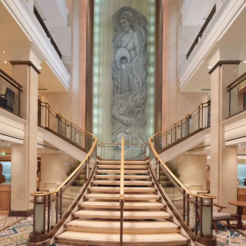 Atrium onboard P&O Cruises ship Aurora