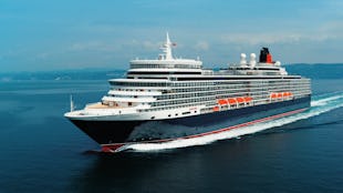 Cunard's Queen Elizabeth ship at sea