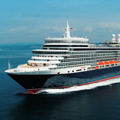 Cunard's Queen Elizabeth ship at sea