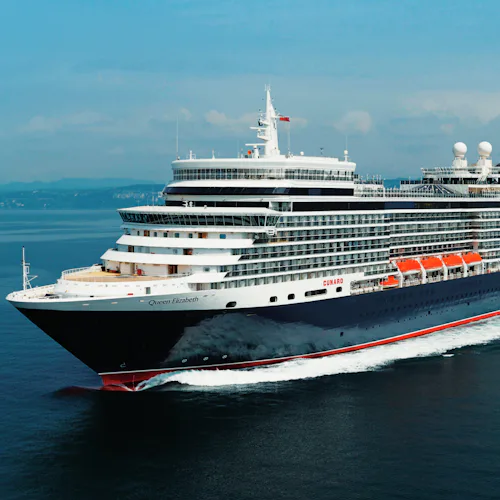 Cunard's Queen Elizabeth ship at sea
