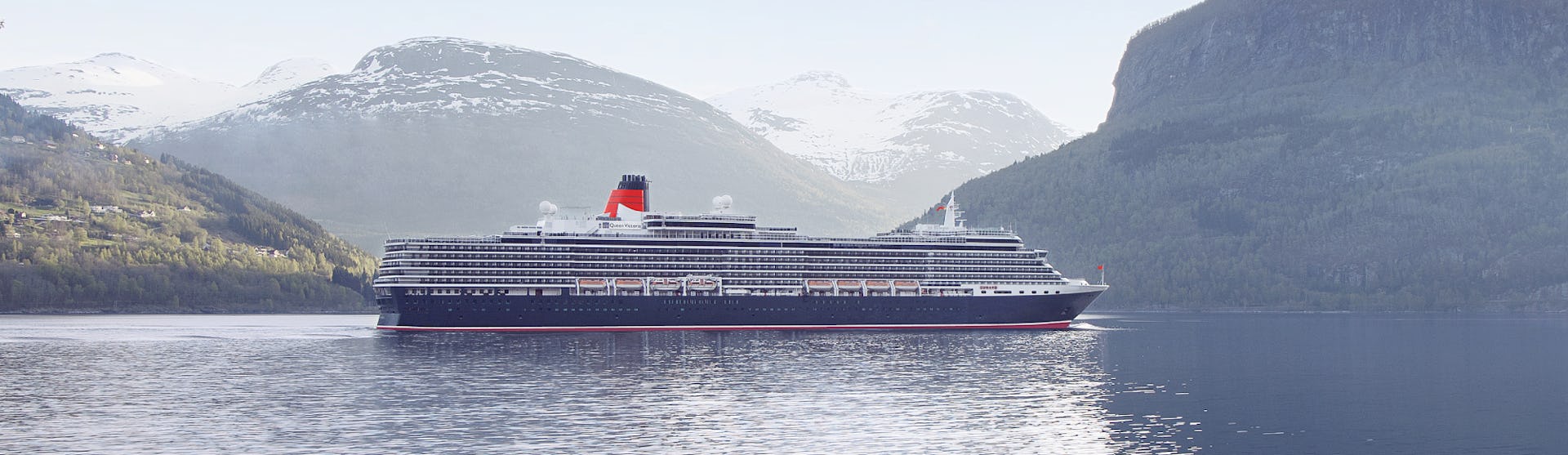 Cunard's Queen Victoria sailing in Norway