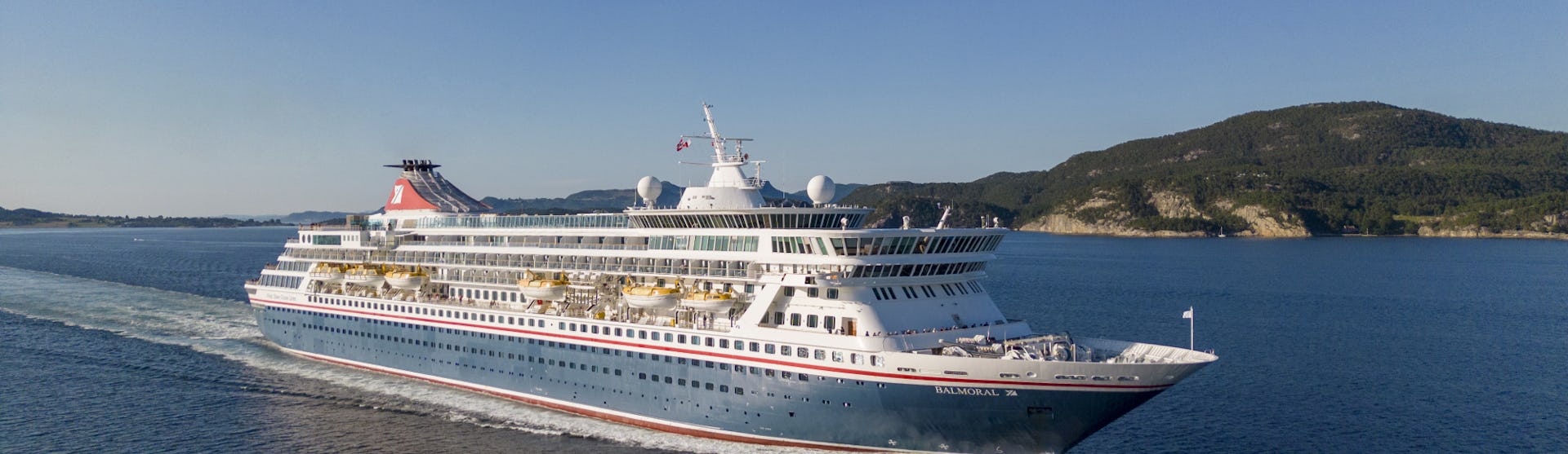 Fred Olsen ship Balmoral sailing in Norway