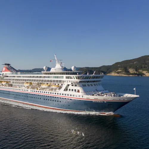 Fred Olsen ship Balmoral sailing in Norway