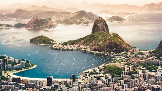 View of the Pan de Azucar in Rio de Janeiro