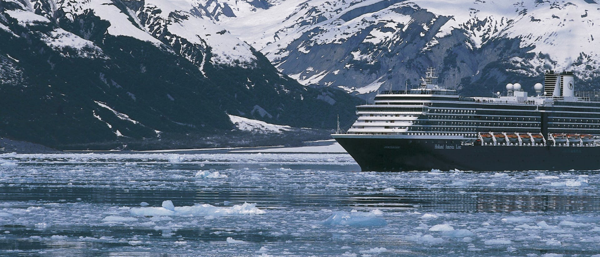 Oosterdam sailing Hubbard Glacier, Alaska