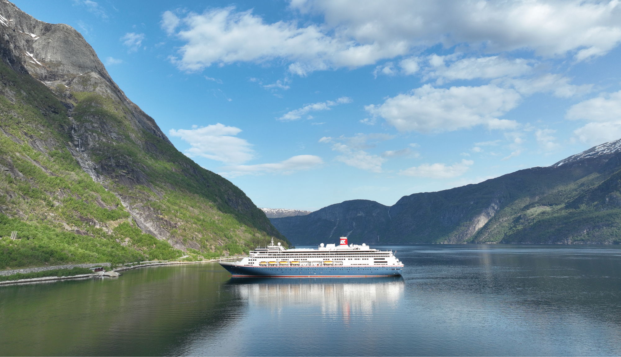 Bolette cruising Eidfjord, Norway