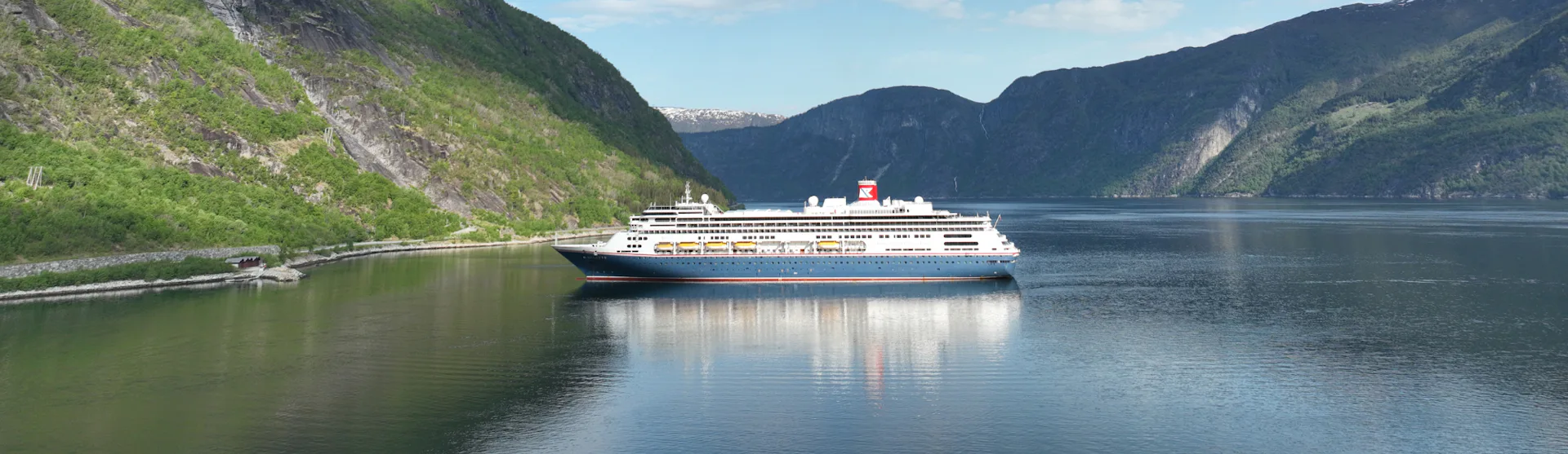 Bolette cruising Eidfjord, Norway
